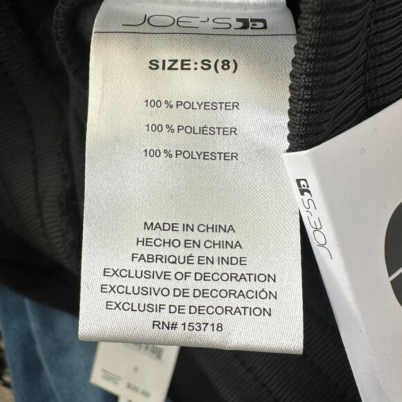 Joe's Jeans The Jogger Slim Fit Sweat Pants Pull On Black Boys Small NEW - Picture 4 of 6
